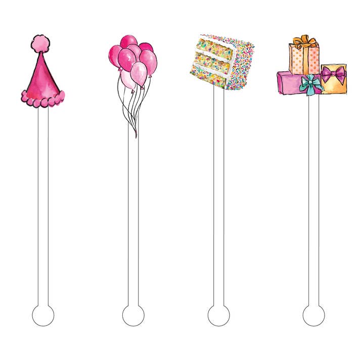 Happy Birthday Acrylic Stir Sticks Combo