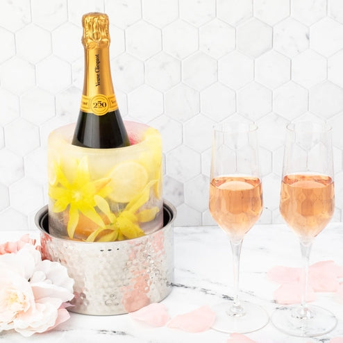 Glasi - Ice Mold Hammered Stainless Steel Wine Chiller