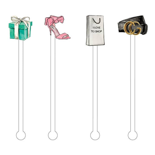 I Love To Shop Acrylic Stir Sticks Combo