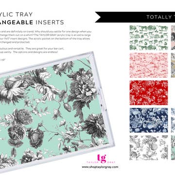 Totally Toile Tray Inserts