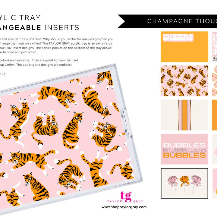 Champagne Thoughts Tray Inserts