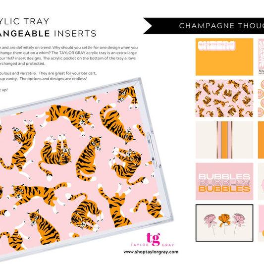 Champagne Thoughts Tray Inserts