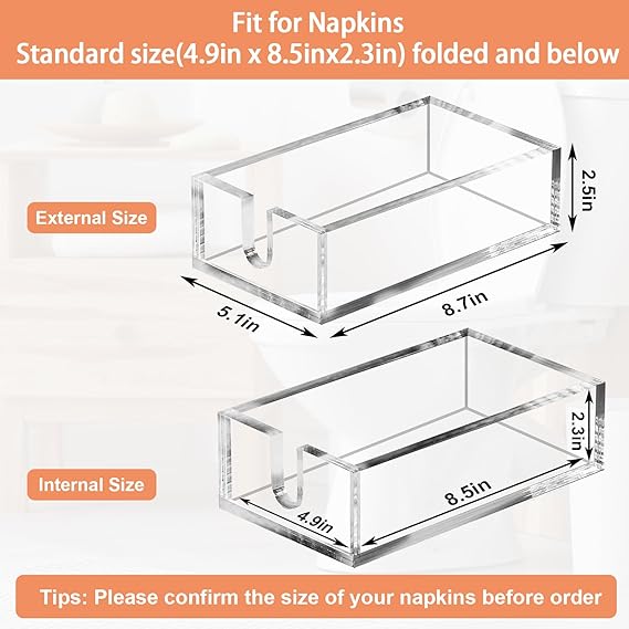 Acrylic Paper Guest Towel Holder