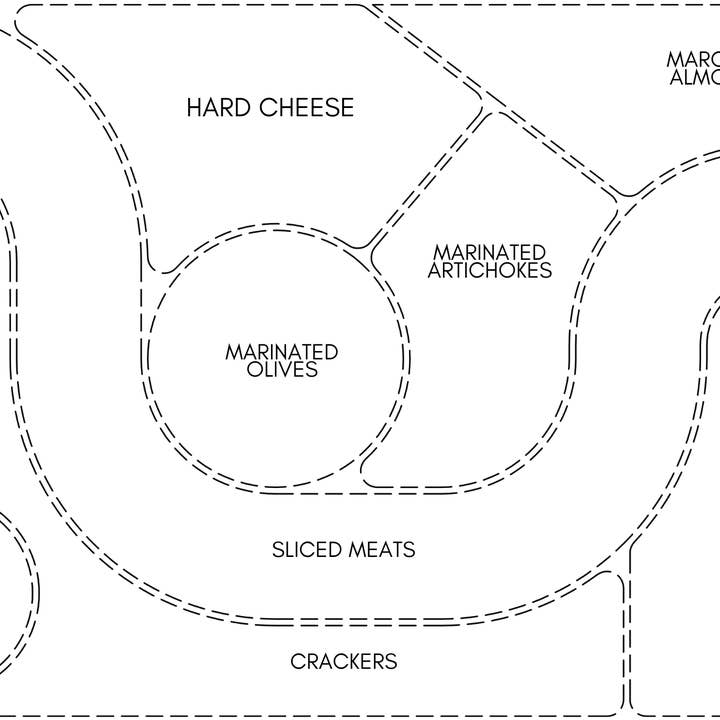 Charcuterie Map Tray Inserts