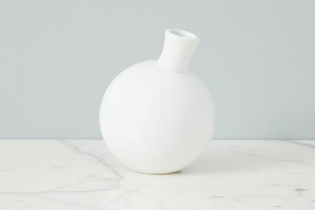 White Sphere Bud Vase-ETU Home