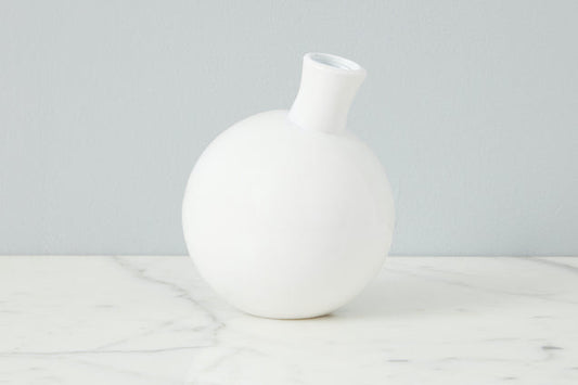 White Sphere Bud Vase-ETU Home