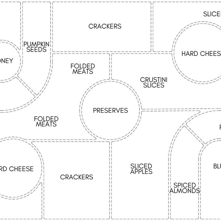 Charcuterie Map Tray Inserts