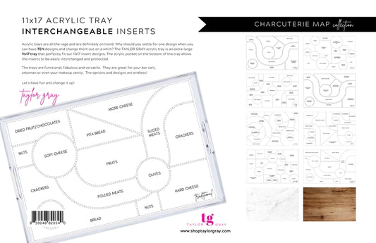 Charcuterie Map Tray Inserts
