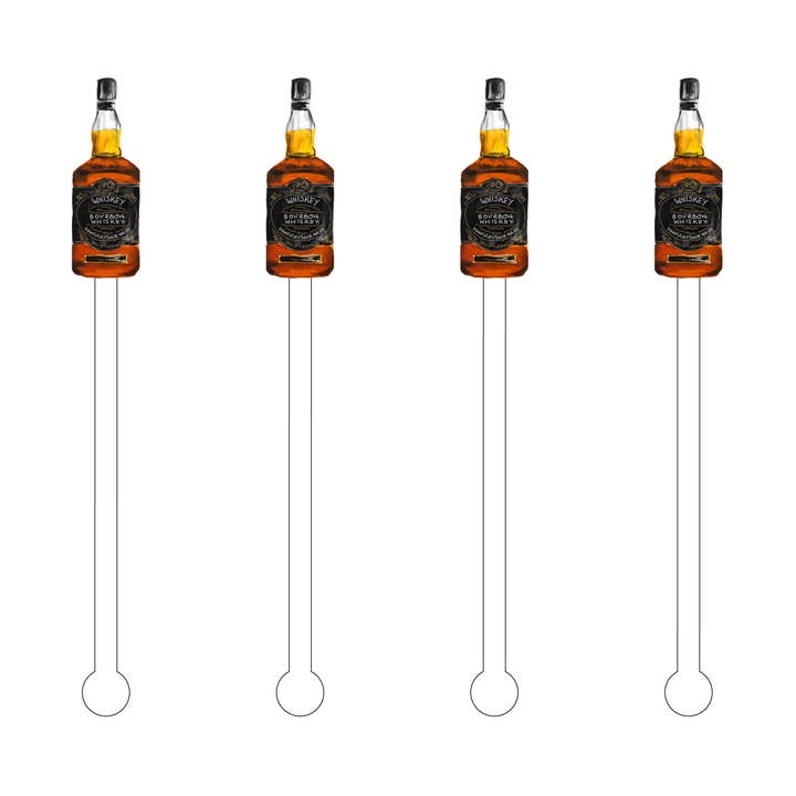 Bourbon Whiskey Acrylic Stir Sticks